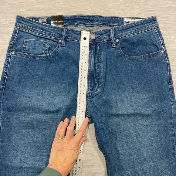 Buffalo David Bitton Jack Jeans Mens 36 x 32 Slim Fit Straight Medium Wash Denim - Picture 10 of 13